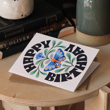 Load image into Gallery viewer, Happy Birthday Greeting Card | Yellow Card | Butterfly