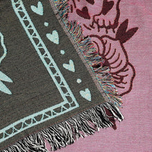 Load image into Gallery viewer, Pink cats woven tapestry blanket