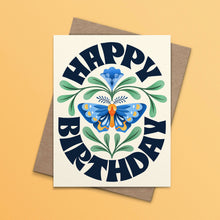 Load image into Gallery viewer, Happy Birthday Greeting Card | Yellow Card | Butterfly
