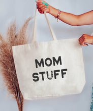 Load image into Gallery viewer, Tote Bag Canvas Mom Stuff Summer Beach Bags Market Bag
