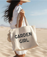 Load image into Gallery viewer, Minimalist Canvas Tote Bag Garden Girl Tote Bag

