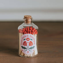 Load image into Gallery viewer, Pink Floral Safety Matches Apothecary Jar
