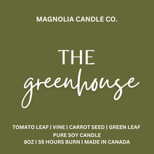 Load image into Gallery viewer, The Greenhouse - Tomato, Summer, Spring PURE Soy Candle 8oz 

