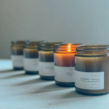 Load image into Gallery viewer, ECHO 8 oz. Amber Glass Candles -  Lavender &amp; Vanilla

